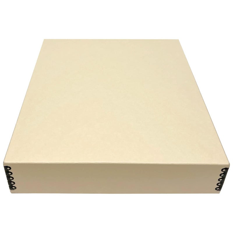 Lineco Museum Archival Storage Box, 14.75x18.75x3 in. Drop Front Design. Acid-Free with Metal Edge. Organize Photos, Pictures, Prints, Documents, Crafts, DIY. Tan, 1 Pack - Image 1